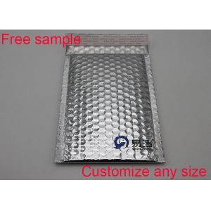 Custom Printed Metallic Bubble Mailers , Padded Envelope Bubble Mailers Plastic
