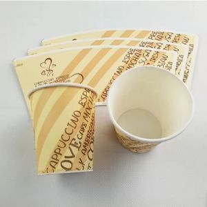 1-7 Various Colors Waterproof Paper Cup Fan Blanks with Factory Direct