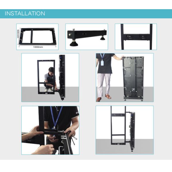 P4.81mm Rental Outdoor Full Color LED Display Cabinet Size 500x1000mm 500x500mm,5000brightness
