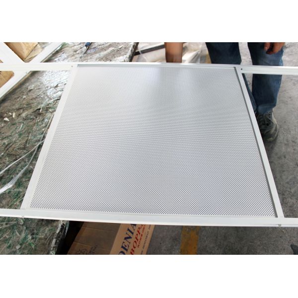 Decorative Commercial Ceiling Tiles , Acoustical Perforated Panel installed with