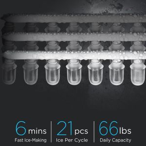 Ice Maker 35kg Countertop Water Dispensers Automatic Bullet Nugget Ice Block