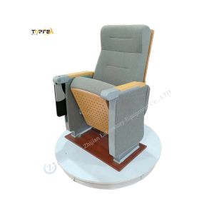 China Sturdy Foldable Auditorium Chair With Steel Frame And Fabric Upholstery on sale