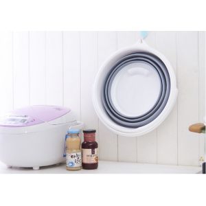 Virson OEM camping foldable bucket silicone water folding bucket collapsible