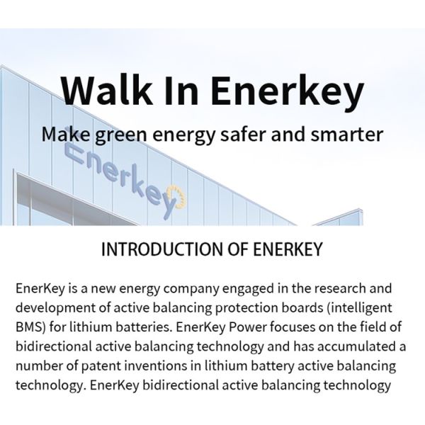 Enerkey BMS Protection Electric Vehicles Smart Bms 16S 17S 18S 19S 20S 21S 22S 23S 24S 100A 200A 300A with 8A Active Balance