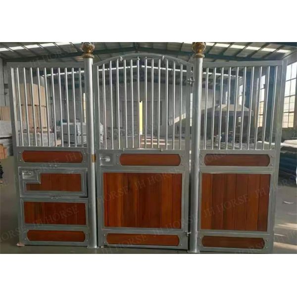 Galvanized Silver Steel Metal Frame Horse Stall Front Heavy Duty