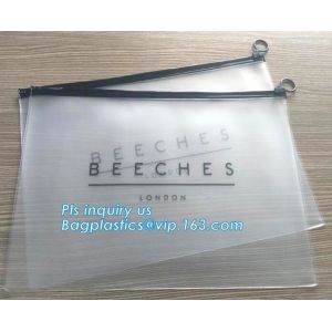 Cosmetic Packaging Customized Clear PVC Travel Slider Bag/Manufacture pvc