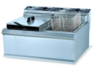 Quality 12L 220V - 240V 2 Basket Commercial Induction Fryer ISO9001 Approved for sale