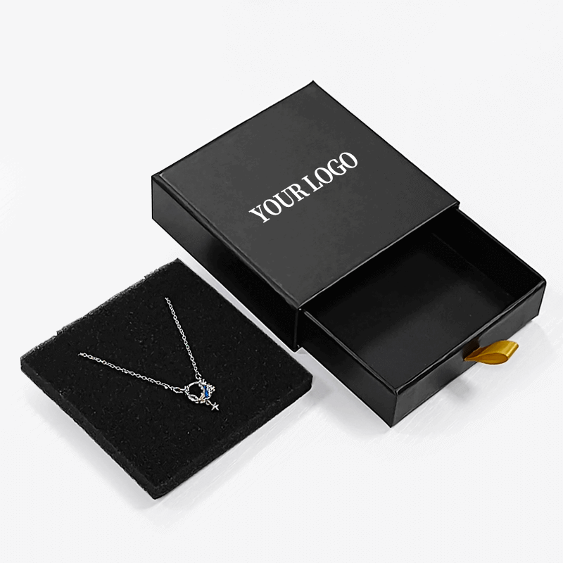 Coated Paper Luxury Slide Drawer Box Jewelry Packing Box with Customer Logo FSC Certified