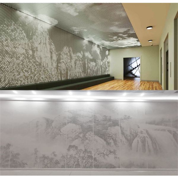 2.5mm Laser Cutting Decorative Aluminum Art Wall Panels With Culture Element Custom Pattern