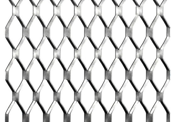 Heavy Stainless Steel Expanded Metal Mesh Strong Tensile Strength