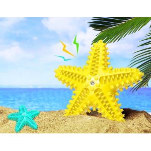 Pet Starfish Squeaky Toy Teeth Cleaning Bite Resistant Dog Toy