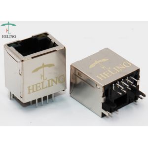 8P8C Vertical Network Connector RJ45 Modular Jack 180 Degree THT Mounting Type