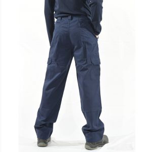 Industrial Navy Fire Resistant Work Trousers Antistatic 260gsm