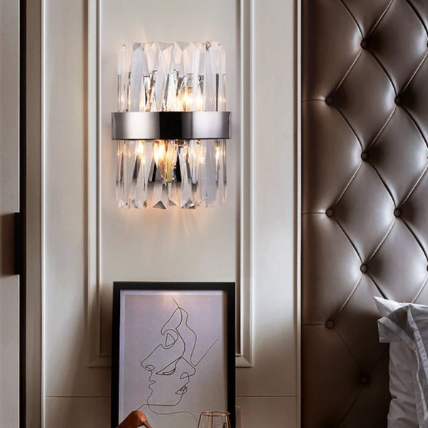 Modern Gold Crystal Wall Lamp Chrome Sconce Light Bedroom Living Room Dining Room Wall Light(WH-OR-158)