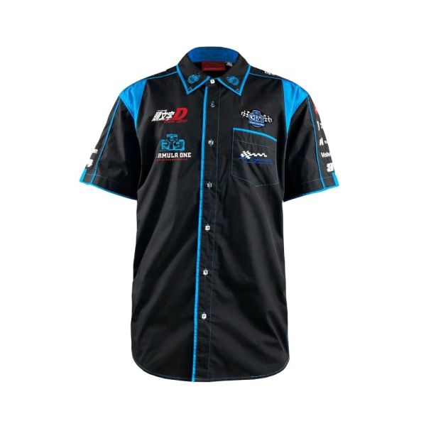 Buy Sample Customized Logo F1 Shirt for Men 2024 Summer Casual Clothing Polyester Shirts at wholesale prices