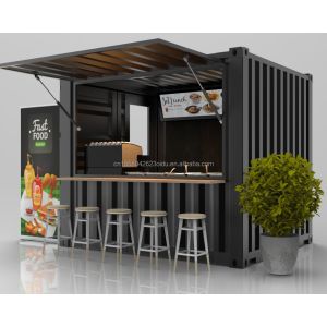 Quality 10ft Portable Juice Bar Shop Kiosk Booths Container Room Designed with Moisture-Proof Sandwich Panel for sale