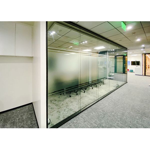 Frameless Design Glass Partition Wall System Maximizes Daylighting Complete