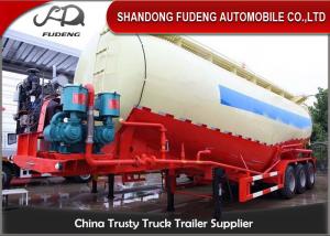 China Double Compartment Bulk Cement Semi Truck Tanker Trailer with 60cbm capacity on sale