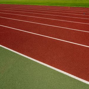 Waterproof 13mm Synthetic Rubber Flooring Outdoor Running Track Red Blue Green