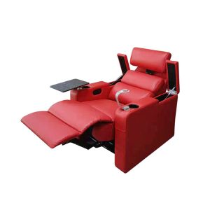 Leather Home Cinema Sofa Modern Recliner Chair With USB Charger