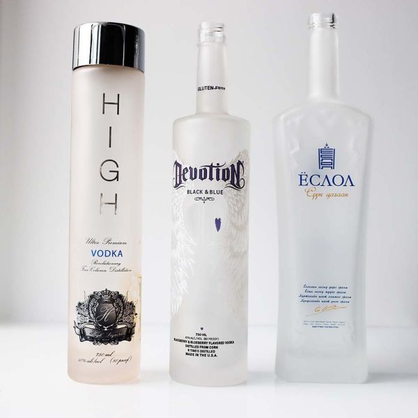 Buy Premium Frosted Whiskey Glass Bottle OEM ODM Screen Printing Decoration at wholesale prices