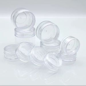 Transparent Cosmetic Plastic Cream Jar With Screw Cap