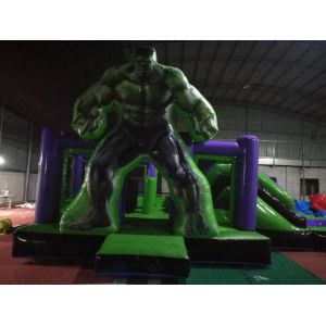 Reliable Safe Inflatable Hulk Bounce House Double Stitching Everywhere