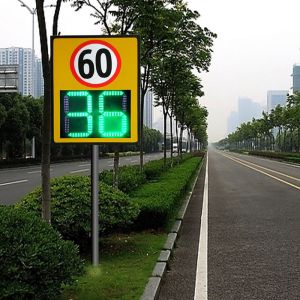24GHz Portable Solar Radar Sensor LED Speed Limit Sign for 12V D/C Viewing Angle