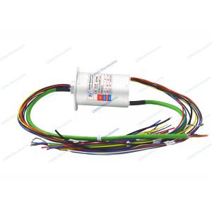 Quality 1000M Gigabit Ethernet Slip Ring With Flange 300rpm Precious Metal for sale