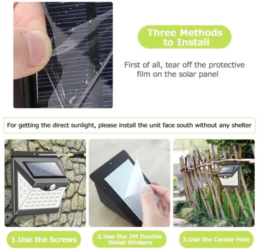 LED Solar Powered Motion Sensor Wall Pack Light IP65 Garden 5 Year Warranty