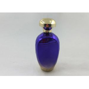 Gradient Glass Collectible Perfume Bottles Aluminum Sprayer With Golden Caps