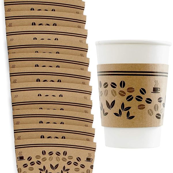 Buy Coffee Disposable Paper Cup Holder Paper Coffee Custom Cup Sleeve at wholesale prices