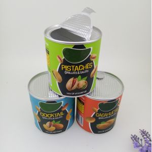 Easy Open Kraft Paper Cans For Peanut / Cashew Nuts / Pistachios
