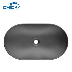 Oval Single Bowl Undermount Granite Kitchen Sink For Farmhouse Granite Composite