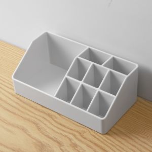 Simple Trapezoidal Plastic Makeup Organizer Box Office Table Finishing