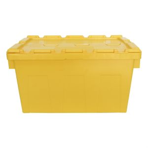 Accetable Tourtop Attached Lid Plastic Container Crate with ISO9001 Certificate