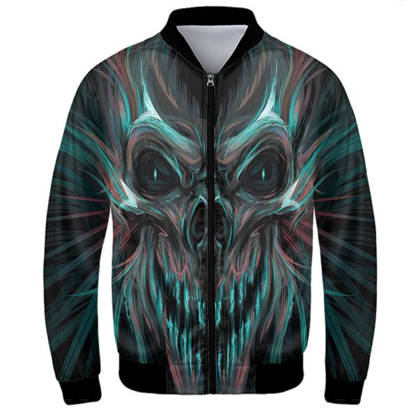 QUICK DRY Varsity Mens Reflective Jacket 3D Print Clothes Long Sleeves