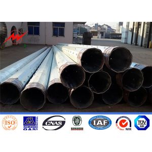 Telecommunication Antenna Tower Steel Tubular Pole Galvanized Single Gr50