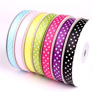 HOT SALE grosgrain polka dot ribbon printed grosgrain ribbon