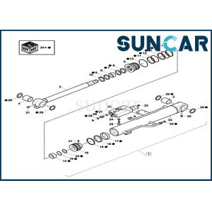 XKCD-03431 XKCD03431 Boom Sealing Kit For CASE CX26C Safety Valve Hydraulic