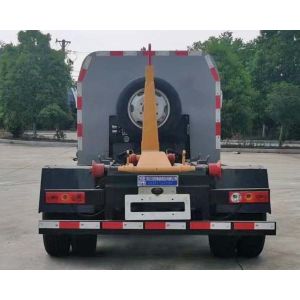 Pure Electric Self-Handling Garbage Truck with Hook Lift and Compactor Container