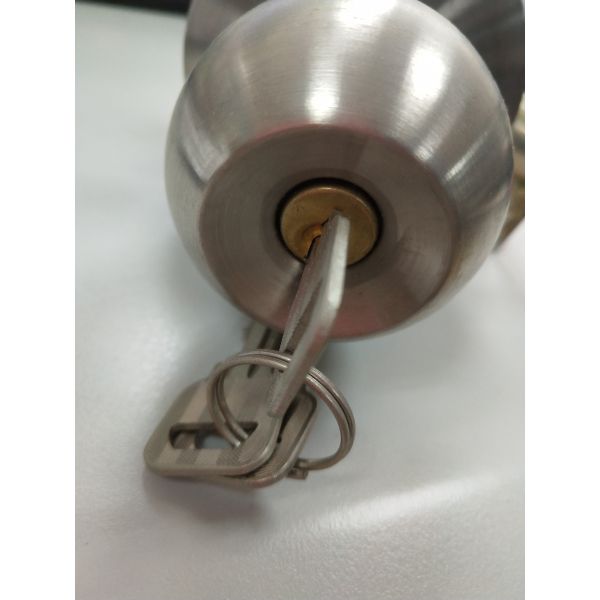 House Stainless Steel Key Lock Door Knob / Double Cylinder Door Knob