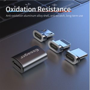 Essager Mini Magnetic Type C Female to Micro USB Type C Quick Charge Data