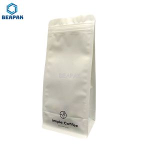 China Flat Bottom Resealable 120um Printed Coffee Bags on sale