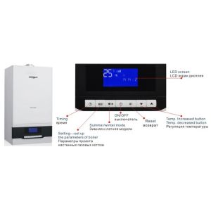 Powerful Wall Installed Gas Boiler Programmable Controls Variable Dimensions