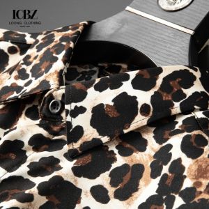 Stylish Men's Long Sleeve Shirt Casual Cotton Fabric with Letter Print in Large