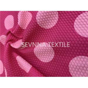 Bubble Texture Repreve Fiber Recycled Swimsuit Fabric Rosy Dot