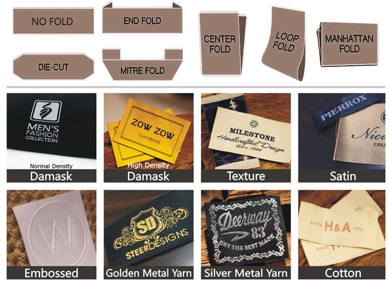 Comfortable Woven Clothes Label High Density Merrow Border No Minimum