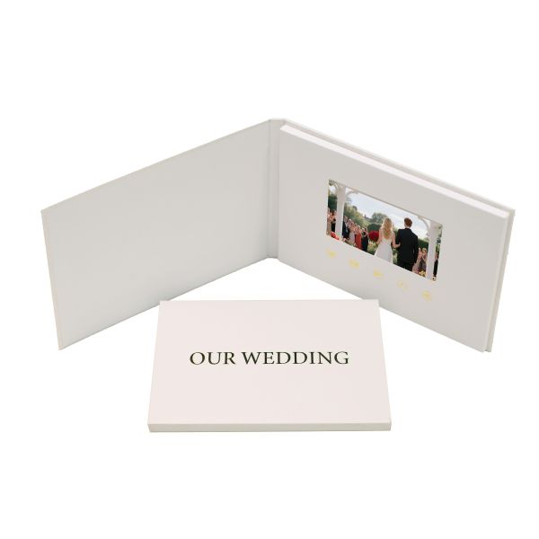 Custom Wedding Music Lcd Video Brochure 300mAh Battery Capacity
