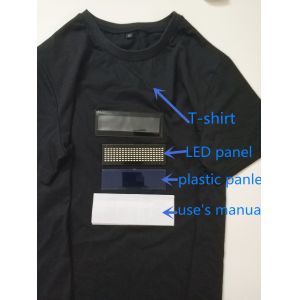 LED programentable message led T-shirt light up neutral advertising tshirt for